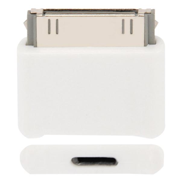 Adaptor 8 Pin Female to 30 Pin Male Adapter for iPhone 4S iPad 3 iPod Touch 4 - White