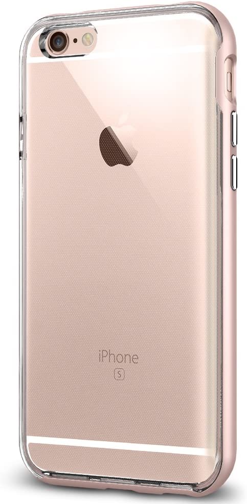 Spigen Case for iPhone 6S, iPhone 6 Neo Hybrid Premium Bumper Clear TPU Frame Slim Dual Layer - Rose Gold