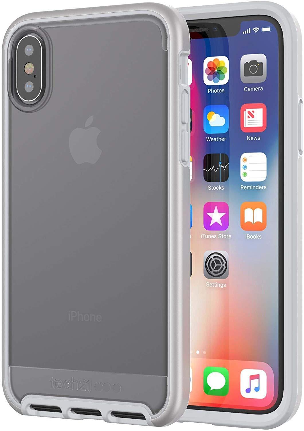 Tech21 Case for iPhone X iPhone XS - Evo Elite FlexShock Drop Protection Cover - Silver