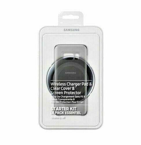 Samsung Galaxy S8 Starter Kit includes Wireless Charger Pad, Clear Cover &amp; 2 Screen Protectors